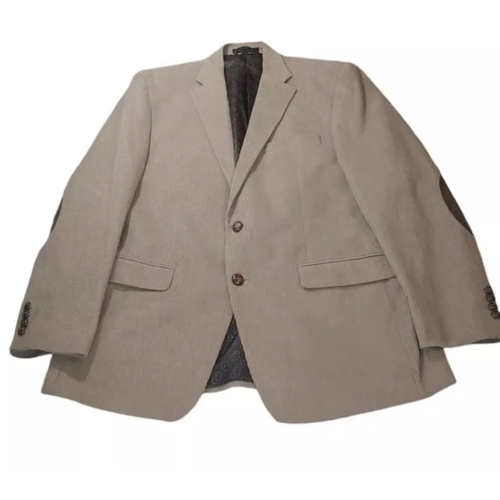 Chaps Corduroy Sport Coat Blazer Jacket Men 42R Preppy Academia Hipster Western